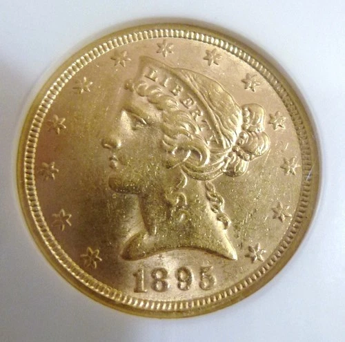 1895-P Liberty Head Gold $5 Half-Eagle NGC AU 58