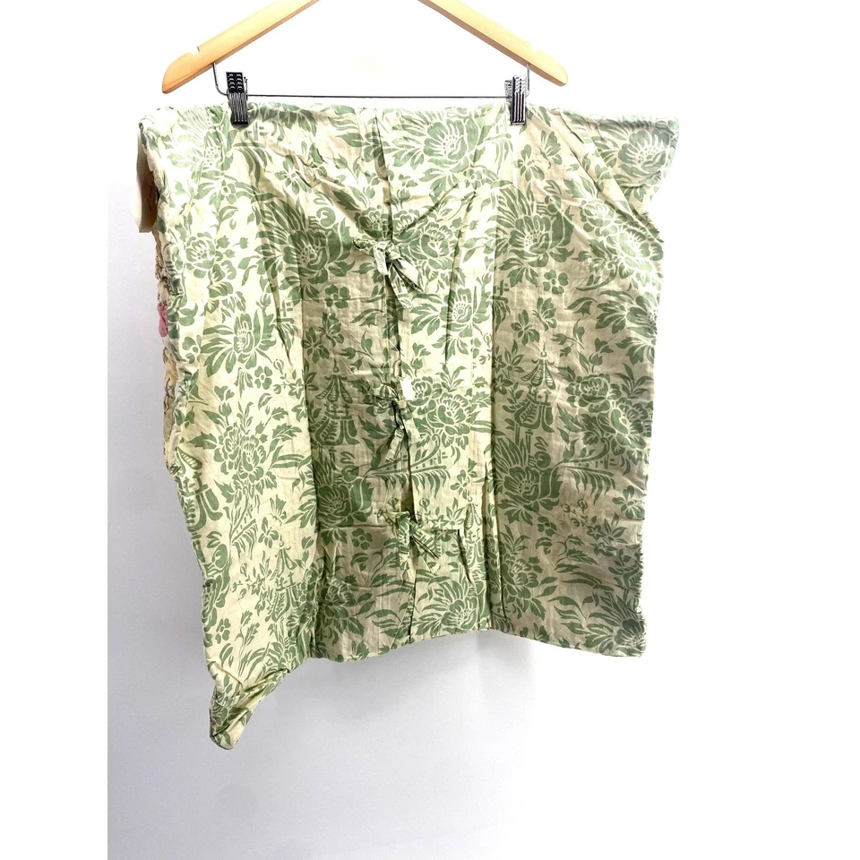 Juego de 2 fundas Euro florales retazos acolchados colina cono de pino 26" casa de campo Foto 3 de 4