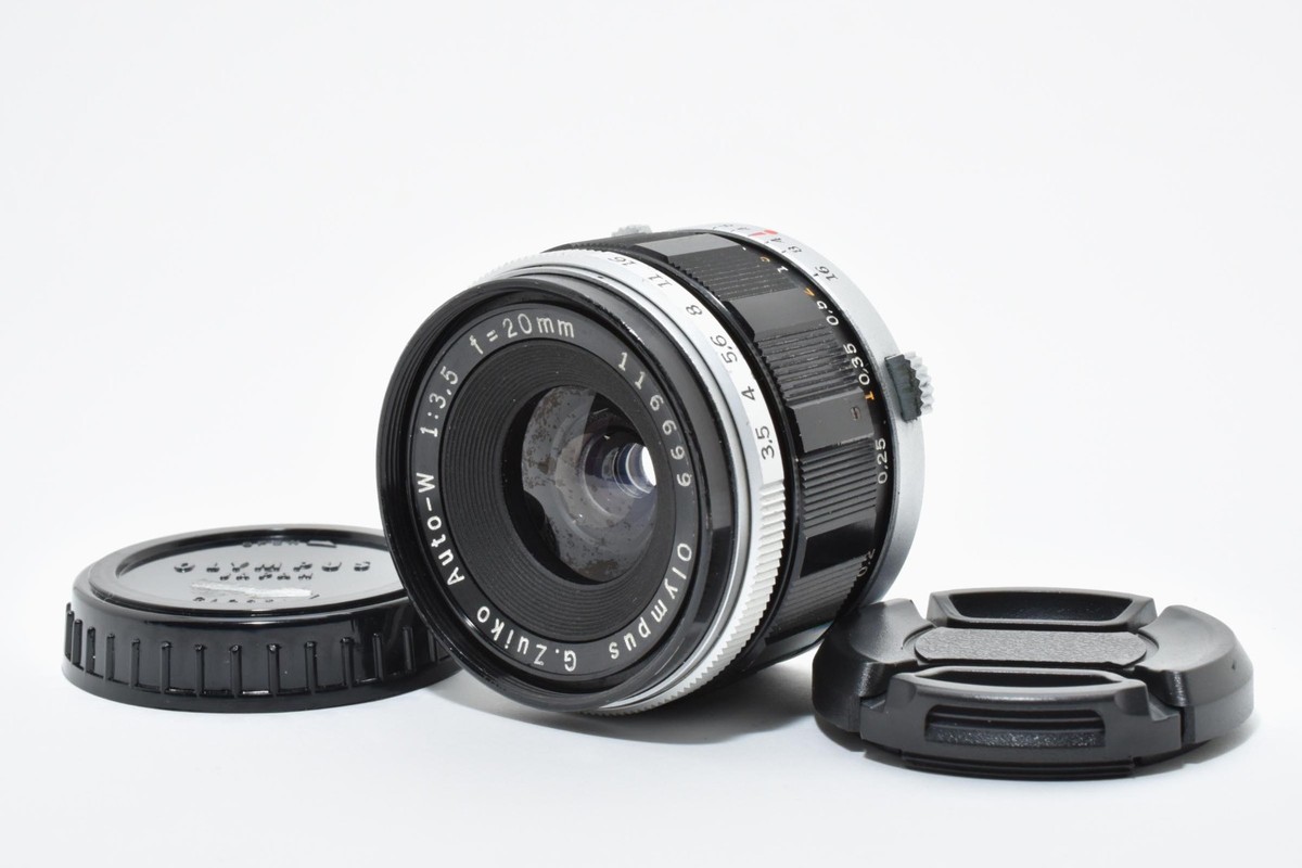 ★希少実用品★Olympus G. Zuiko W 20mm F3.5 PEN用 EXC+5 ] Olympus G.Zuiko Auto-W 20mm f/3.5 TTL Lens Pen F FT FV