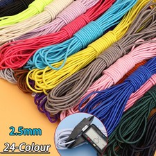 2.5mm Round Elastic Cord Stretch Band Sewing Clothing Tailoring Crafts 24-Colour