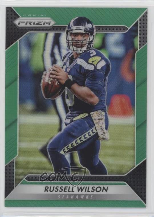 2016 Panini Prizm Green Prizm Russell Wilson #193 4hj