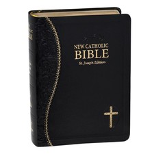 New Catholic Bible Medium Print Dura Lux (Black) [Imitation Leather] Catholi...