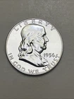 1956-P Philadelphia Proof Franklin Half Dollar, US 50c Proof Silver Coin