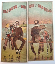 1884 Parlor Match Play at 14th St Theater Me & Old Hoss Victorian Trade Cards