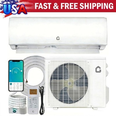 17000 BTU Ductless Mini Split Air Conditioner Heat Pump AC Unit 17 SEER2 ,w/Kit