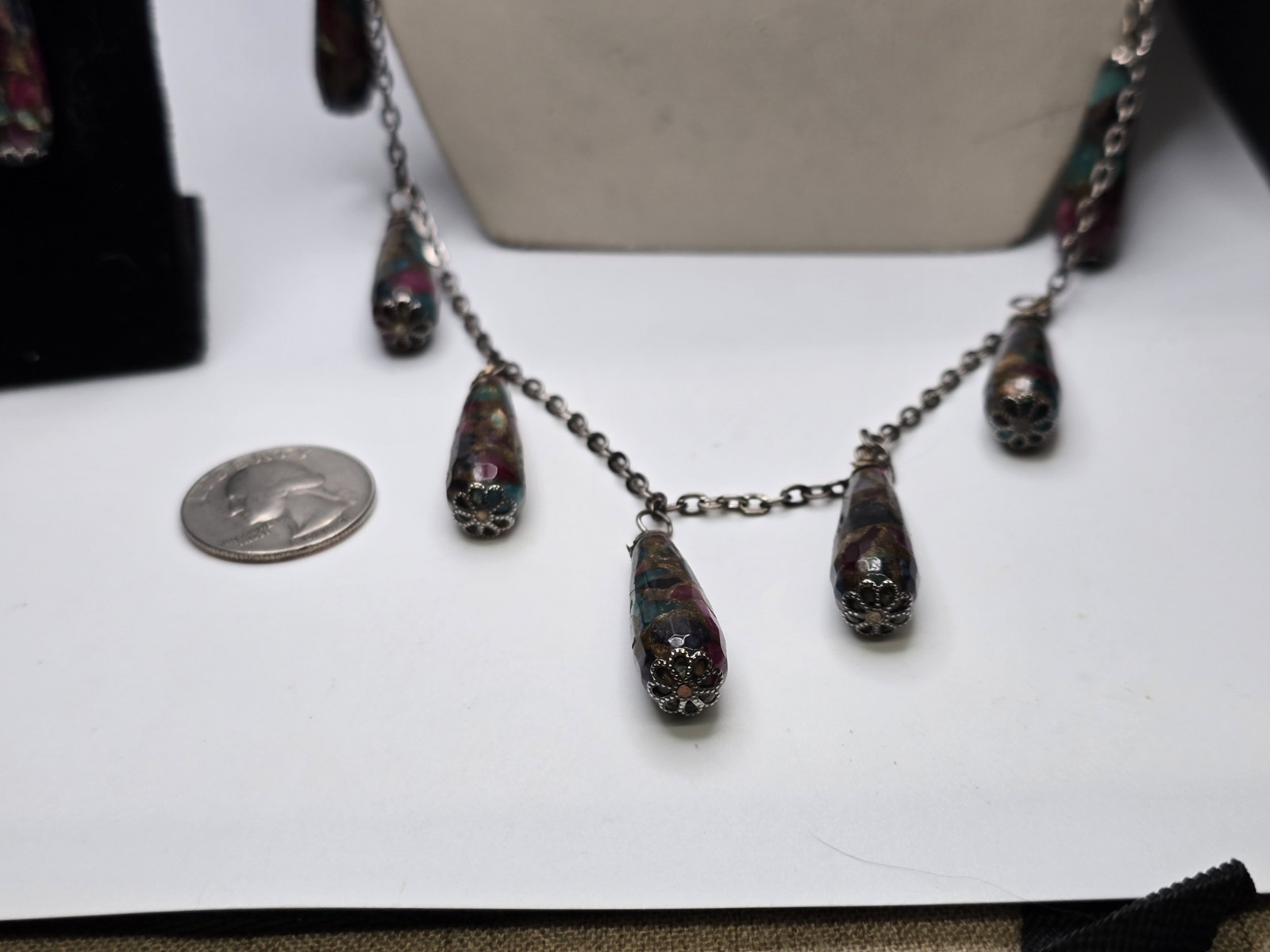 Ruby Sapphire Emerald Composite Sterling 925 Jewe… - image 9