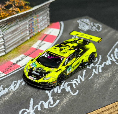 TH 1:64 Yellow Huracan GT3 Evo2 DTM 2023 #92 Sport Model Diecast Metal Car
