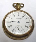 Antique 1901 Waltham 16s 7 Jewel Gold Filled Pocket Watch, NOT RUNNING