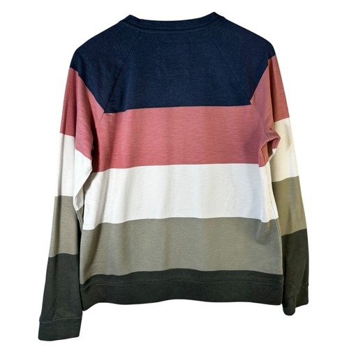 Sonoma Women’s Striped Colorful Sweatshirt Size Medium Crew Neck Pullover - Picture 2 of 7