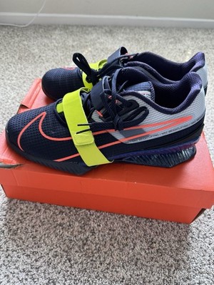 Nike Romaleos 4 Weightlifting Shoes Blackened Blue/Cyber/Bright Mango CD3463-400