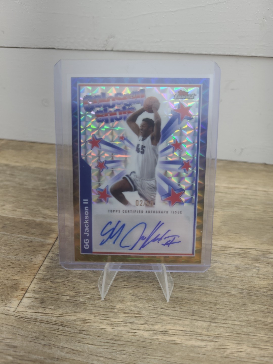 2024-25 GG Jackson II Topps Finest Colossal Shots Gold Geometric Auto /50