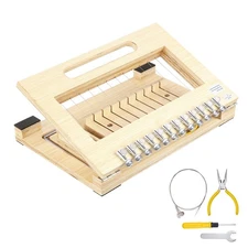 Uimoso Adjustable Wooden Soap Cutter with Steel Wire for 1-12 Bars