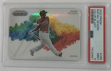 Panini 2022 Prizm Color Blast Rafael Devers CB-9 PSA 9 Boston Red Sox