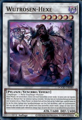 Wutrosen-Hexe DOOD-DE040 Ultra Rare Doom of Dimensions Yugioh Karte Deutsch