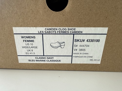 Lands End Camden Clogs Shoes Classic Navy Women's Size 10D Wide Slip On 444704 - Picture 10 of 10