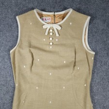 Vintage R&K Originals Womens 60s Mod Dress Summer Retro 1960s Embroidery Union