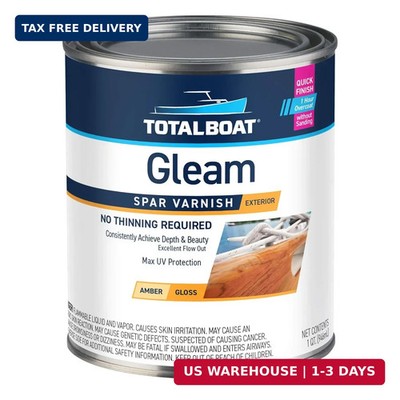 TotalBoat - 409314 Gleam Marine Spar Varnish, Gloss and Satin Polyurethane Fi...