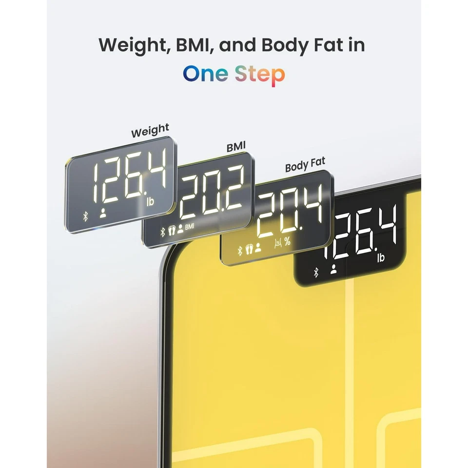 RENPHO Elis Smart Body Fat Scale - Monitor 13 Body Metrics - Bluetooth App Gift - Image 3 of 4