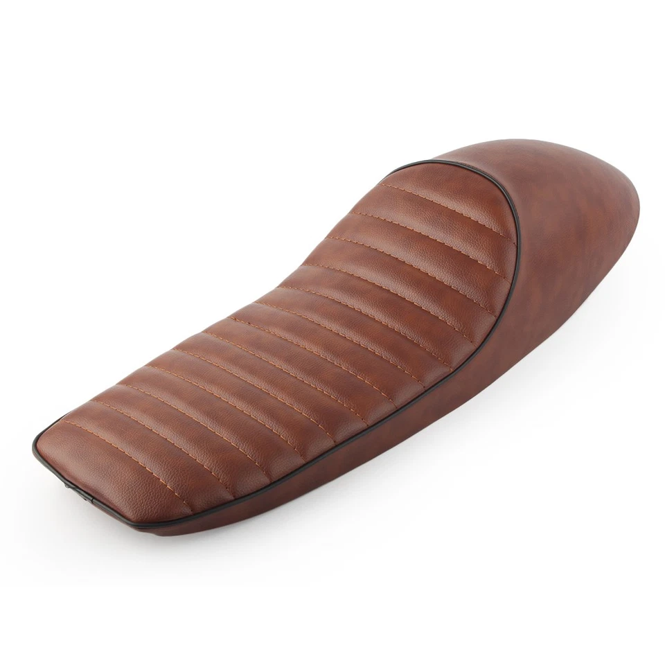 Hump Flat Brat Cafe Racer Seat Vintage Saddle For Honda CB100 CB200 CB500 - Image 3 of 4