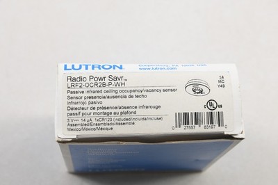LUTRON LRF2-OCR2B-P-WH Wireless Ceiling Motion Sensor RadioRa2 RadioRa3 NEW