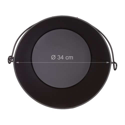 Kaminreinigungs-set Kehrgarnitur für Kamin 24 L Metall Ascheeimer Set 24 Liter - Bild 3 von 5