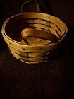 1994 Longaberger Button Basket with Terra-cotta Stone and Plaid Liner — photo 7