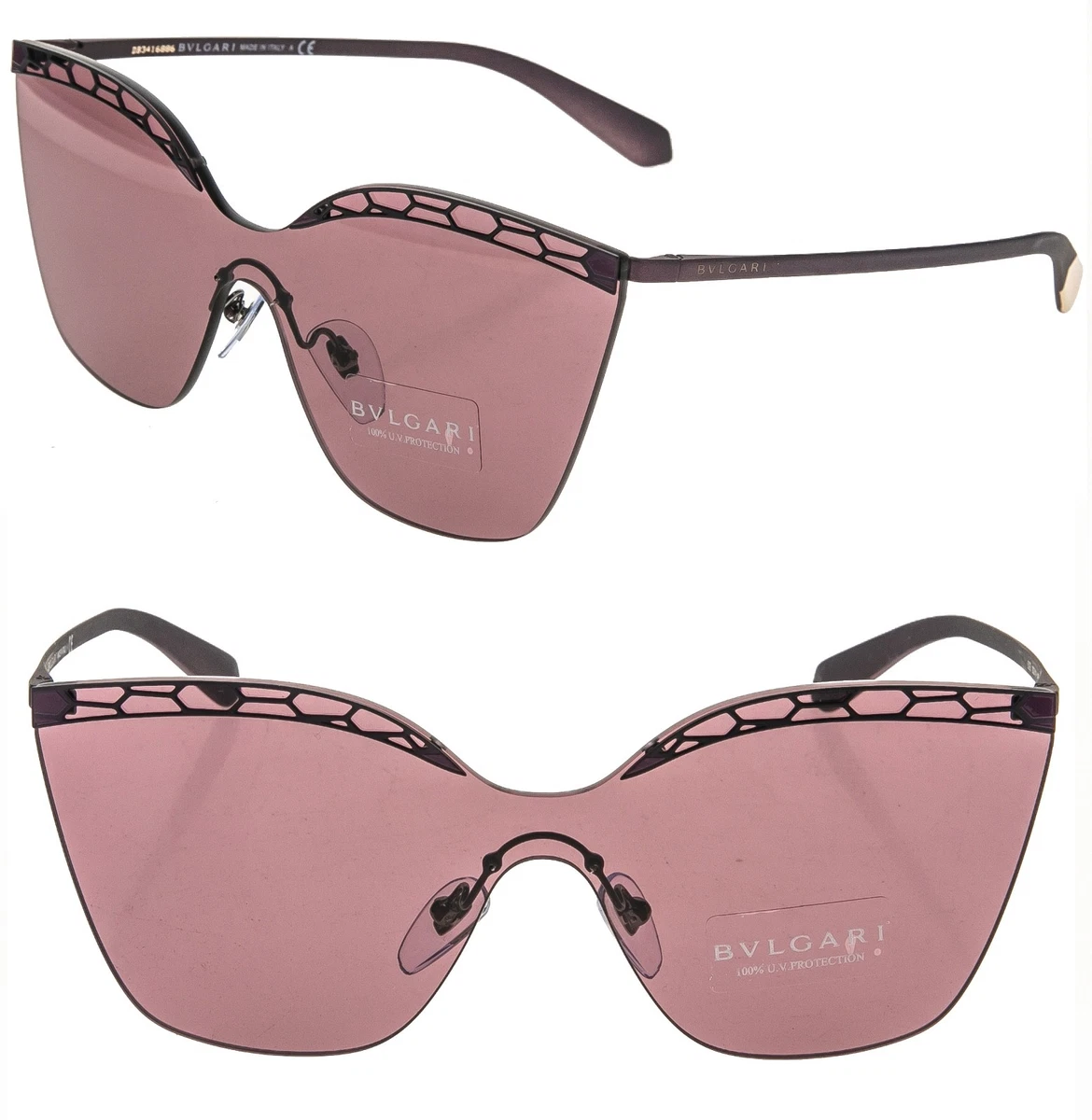 BVLGARI BV6093 6093 SERPENTEYES Burgundy Purple Metal Scale