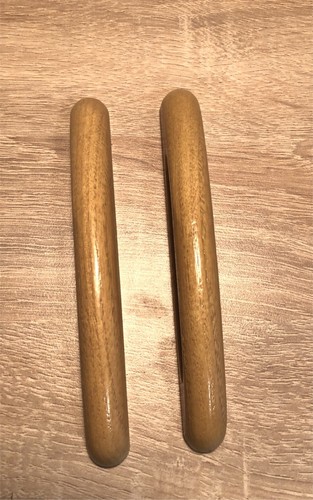 2 Schubladengriffe mit Schrauben - Holz, braun, 12x2x2,3 cm, mit Griffmulde - Bild 3 von 4