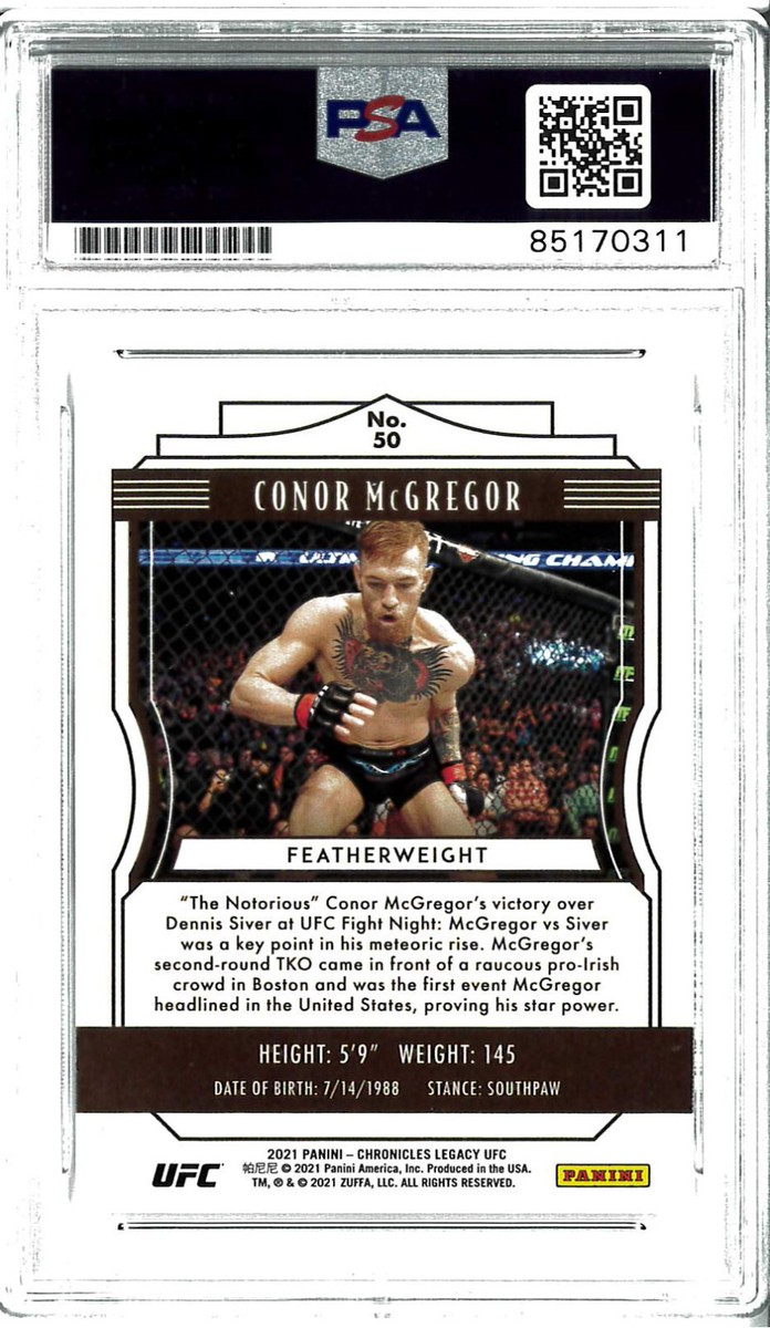 Conor McGregor Signed Autograph Slabbed 2021 Panini Legacy UFC