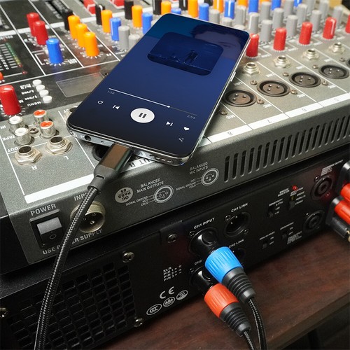 Câble audio stéréo USB C vers Dual XLR 24 bits 192 kHz pour téléphone portable (3M) - Photo 10/12