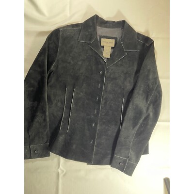 Super soft Brandon Thomas Suede Leather button front Shacket sz P/M