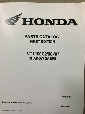 2005 2006 2007 HONDA VT1100C2 Shadow Sabre Parts Catalog Manual NEW Book