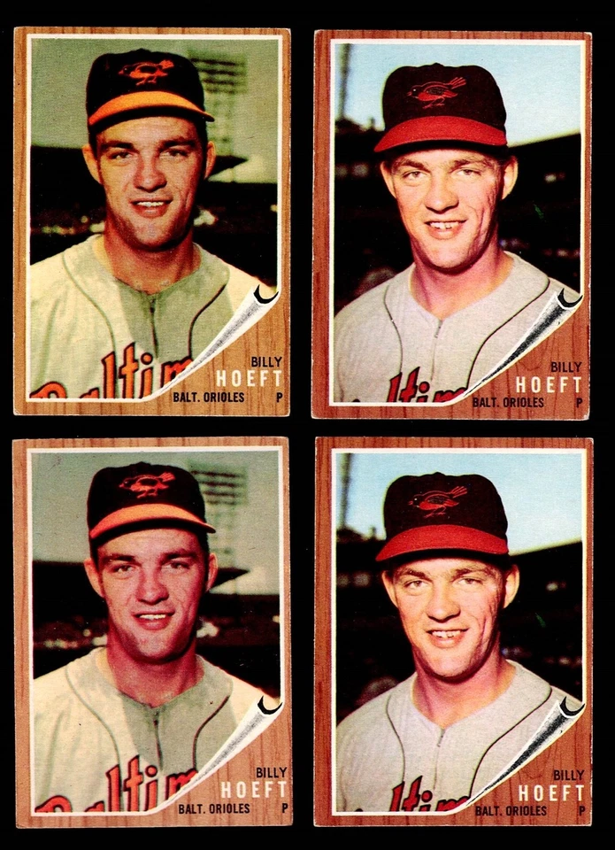 GREEN TINT Set LotT 2: 1962 Topps Both Variations A & B  CERV BAUER CUNNINGHAM++ - Image 3 of 4