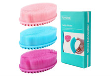 3-pack TDHDIKE Silicone Body Scrubber Loofah Soft Exfoliating Body Bath Shower