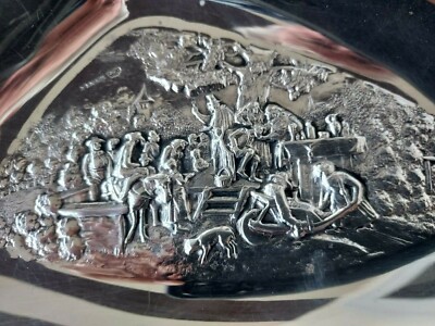Vintage Denmark Hans Jensen Dolphin Mark Silverplate Dish