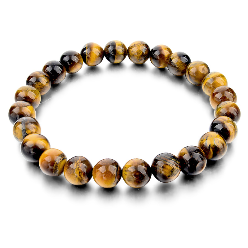 Natural Gemstone Buddha Bracelet Polished Bead Reiki Rose Quartz Sodalite Tigers