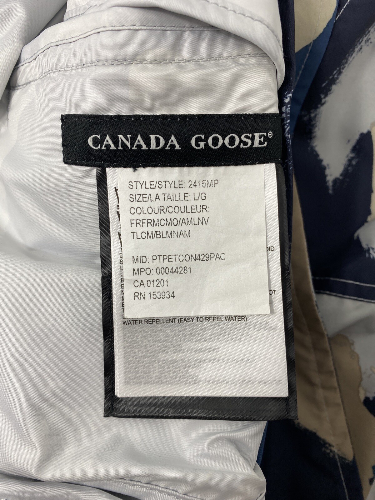 canada goose ca 01201 map
