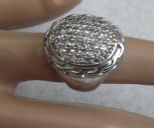 ELEGANT STERLING RING W CLEAR CRYSTAL STONES SIZE 6