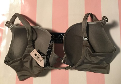 New Victorias Secret Miraculous Bombshell Adds 2 Cup 32C Satin Taupe Bra N6504 - Picture 2 of 4