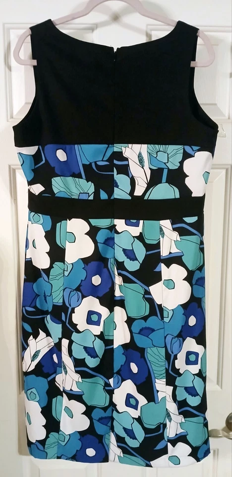 Vestido para mujer Signature By Sangria talla grande sin mangas estampado floral talla 16 Foto 2 de 3