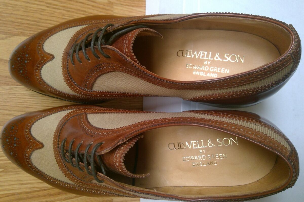 EDWARD GREEN MALVERN III ANTIQUE BROWN LEATHER TWILL OXFORD EDWARD GREEN MALVERN III ANTIQUE BROWN LEATHER TWILL OXFORD