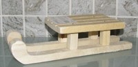 Hobby Time*Deko-Objekt Schlitten*Holz Natur*Vollholz*Pappel*21 X 8 X 5,5 Cm