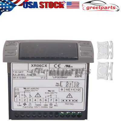XR06CX-4N1F1 Digital Thermostat Controller Defrost Fans Fits Dixell Refrigerator