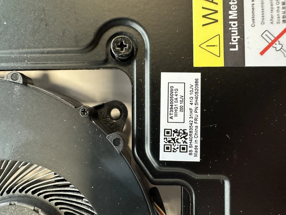 Pulled Genuine Lenovo Legion Pro 7 16IRX9H 83DE Fans and Heatsink 5H40S20986 - Image 3 of 4