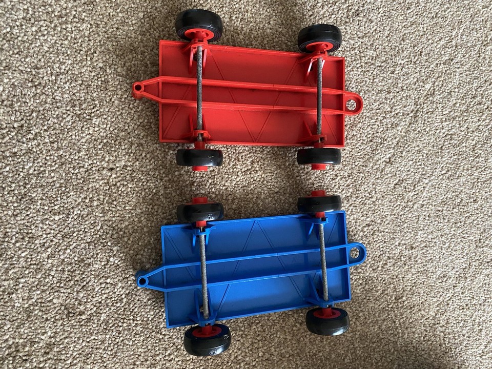 Vintage Duplo Lego1980 Trailer People Shop Groceries Till Seesaw Car