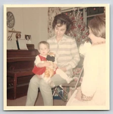 Photograph Mid Century Color Picture Family Snapshot USA 1970's Christmas