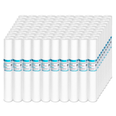 #ad #ad 100 Pack 20quot;x2.5quot; 1 5 10 20 Micron Sediment Whole House Water Filter Cartridges $297.53