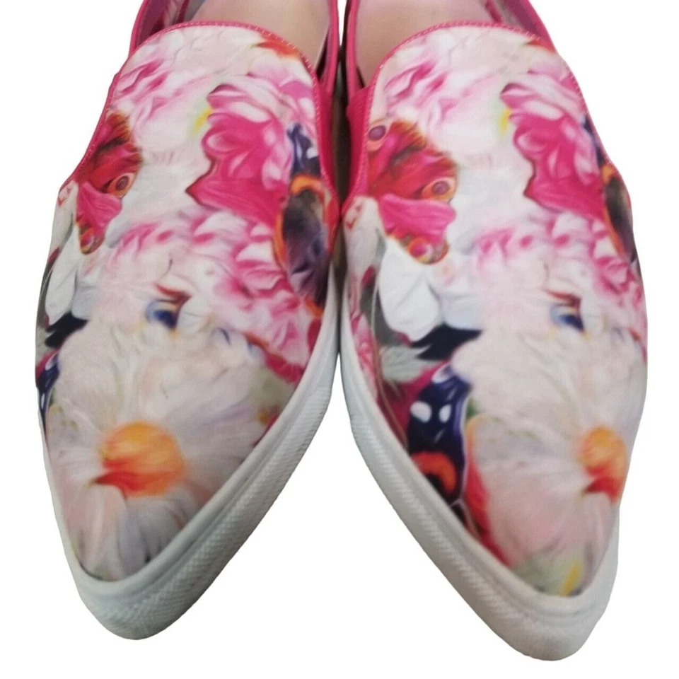 Ted Baker Mujer 39 EU Rosa Floral Tela Punta Thfia Zapatillas Sin Cordones Foto 4 de 4