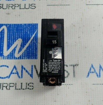 SIEMENS Q115 TYPE QP 1 POLE CIRCUIT BREAKER 15A 120/240VAC *LOT OF 5*