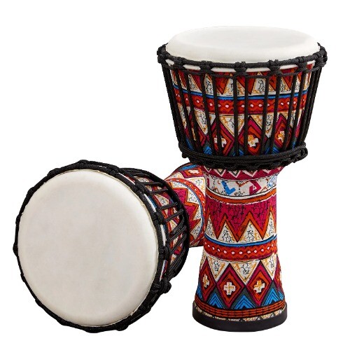 8 Inch Portable African Drum Djembe Hand Drum & Colorful Art Patterns Percussion - Bild 18 von 22